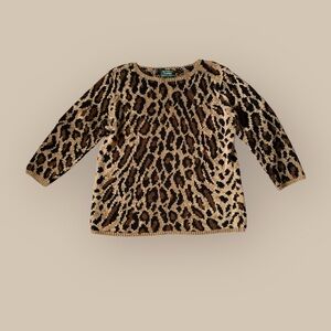 Vintage Lauren Ralph Lauren Leopard Print Sweater